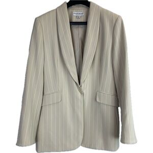 Lux John Meyer of Norwich Pinstripe Women’s Blazer Button-Up Lined Jacket